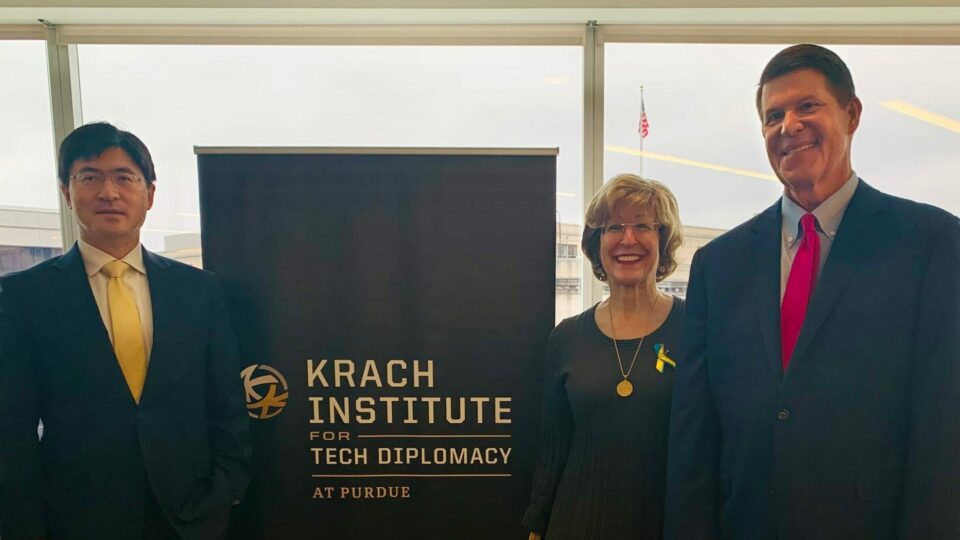 Krach Institute for Tech Diplomacy at Purdue Opens in Honor of 2022 Nobel Peace Prize Nominee Keith Krach