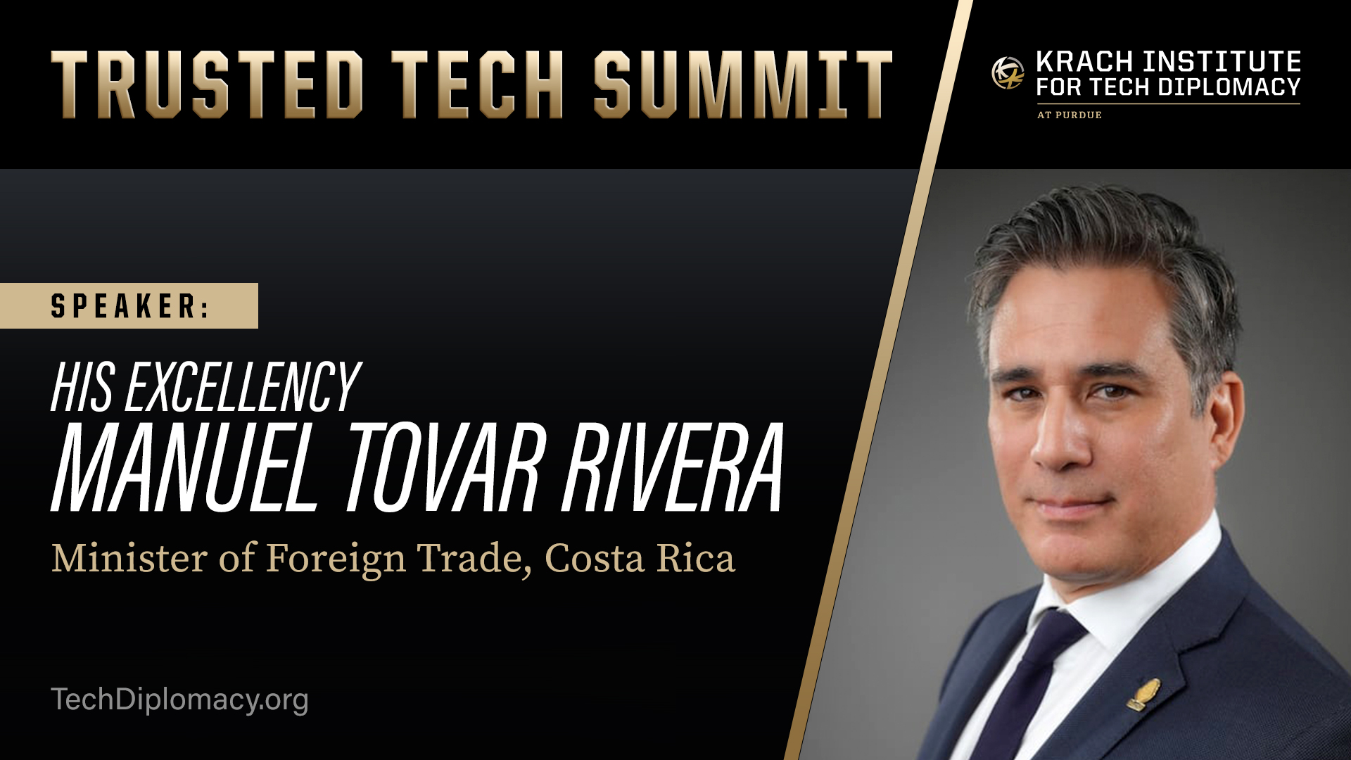 Costa Rica's Foreign Trade Minister Manuel Tovar Rivera Delivers Remarks at the Trusted Tech Summit Costa Rica's Foreign Trade Minister Manuel Tovar Rivera Delivers Remarks at the Trusted Tech Summit